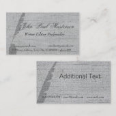 Elegant Retro  Feather Quill Writer Visitekaartje (Voorkant / Achterkant)