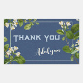Elegant Retro Floral Aangepaste naam Tekst Cadeaub Rechthoekige Sticker (Voorkant)
