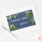 Elegant Retro Floral Aangepaste naam Tekst Cadeaub Rechthoekige Sticker (Envelop)