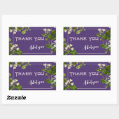 Elegant Retro Floral Aangepaste naam Tekst CadeauV Rechthoekige Sticker (Vel)