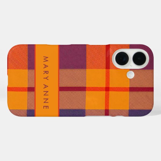 Elegant Retro Geruit Hoesje (Achterkant (horizontaal))