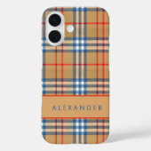 Elegant Retro Geruit Hoesje (Achterkant)