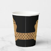 Elegant Retro Gold Black, feestelijke papieren kop Papieren Bekers (Rechts)