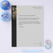 Elegant Retro Gold Flower Swirls Black Flyer (Enkel)