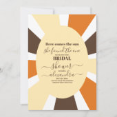 Elegant Retro Hier komt de zon Vrijgezellenfeest Kaart (Voorkant)