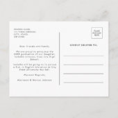 Elegant Retro High School Afstuderen Aankondiging (Achterkant)