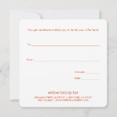 Elegant Retro Kerstcadeaubon (Achterkant)