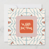 Elegant Retro Kerstcadeaubon (Voorkant)