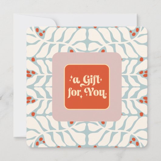 Elegant Retro Kerstcadeaubon (Voorkant)