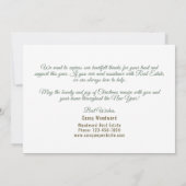 Elegant Retro Kersthuis | Makelaar Gepersonaliseer Bedankkaart (Achterkant)