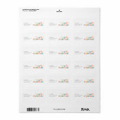 Elegant Retro Kerstvakantie Retouradres Etiket (Full Sheet)