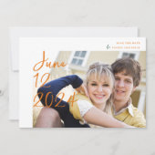 Elegant Retro Kleurrijke Bruiloft Save The Date (Voorkant)
