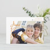 Elegant Retro Kleurrijke Bruiloft Save The Date (Staand voorkant)