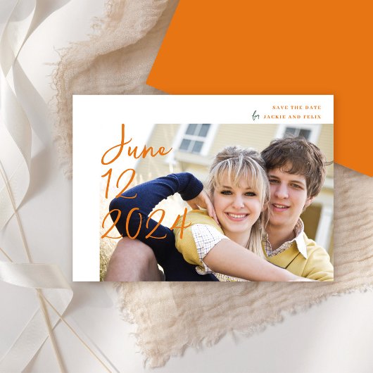 Elegant Retro Kleurrijke Bruiloft Save The Date