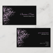 Elegant Retro Lavender Flower Swirls Visitekaartje (Voorkant / Achterkant)