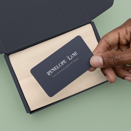 Elegant Retro Motto Minimalistisch Visitekaartje