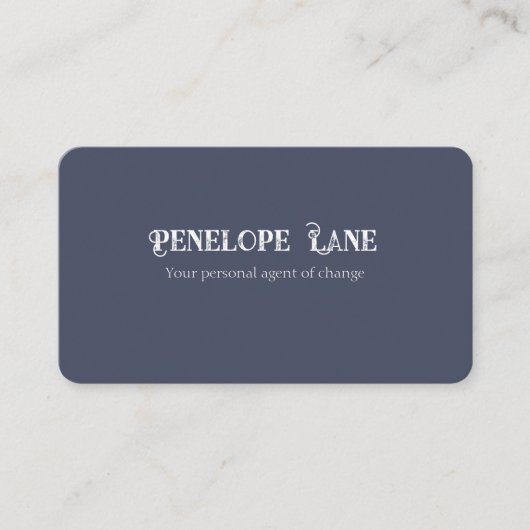 Elegant Retro Motto Minimalistisch Visitekaartje (Voorkant)