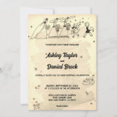 Elegant  Retro Old Rustic Stylish Wedding Kaart (Voorkant)