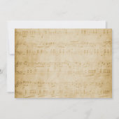 Elegant  Retro Old Script Musical Weddenschap Kaart (Achterkant)