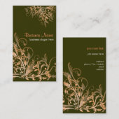 Elegant Retro Oranje ventilatorriemen 4 Visitekaartje (Voorkant / Achterkant)