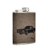 Elegant retro ouderwetse auto op maat heupfles (Rechts)