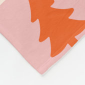 Elegant retro patroon van kerstbomen plein fleece deken (Hoek)