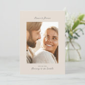 Elegant Retro Photo Wedding  Save The Date (Staand voorkant)