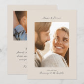 Elegant Retro Photo Wedding  Save The Date (Voorkant / Achterkant)