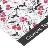 Elegant Retro Red Black Foliage vines Art Deco Korte Tafelloper (Hoek)