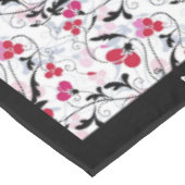 Elegant Retro Red Black Foliage vines Art Deco Tafelkleed (Gekanteld)