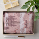 Elegant Retro Red Woodland Herten Tissuepapier (Geschenk)