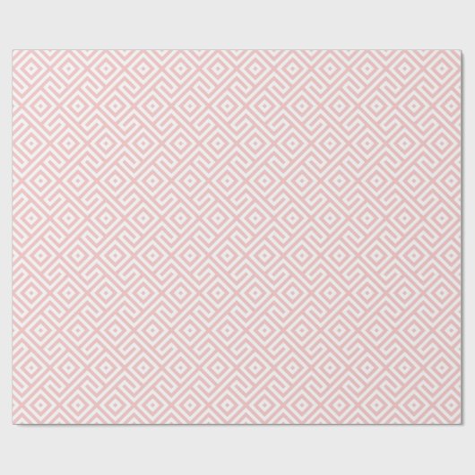 Elegant Retro Roze Abstract geometrisch patroon Cadeaupapier (Vlak)
