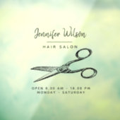 Elegant Retro schaar - Minimale hairsalon Raamsticker (Vel 3)
