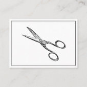 Elegant Retro schaar - Minimale hairsalon Visitekaartje (Achterkant)
