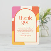 Elegant Retro Script Arch Frame Grad Graduation Bedankkaart (Staand voorkant)