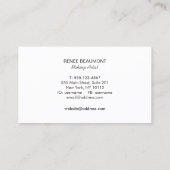 Elegant Retro Sequin Gold en Roze Striped Visitekaartje (Achterkant)