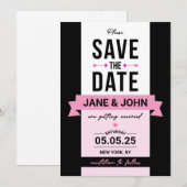 Elegant Retro-stijl Opslaan datumkaart Save The Date (Voorkant / Achterkant)