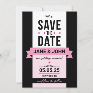 Elegant Retro-stijl Opslaan datumkaart Save The Date