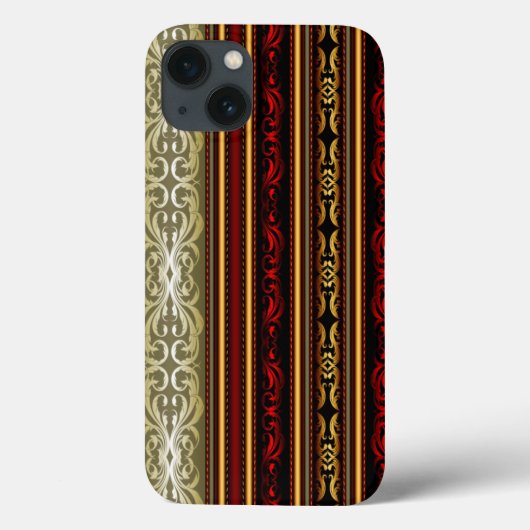 Elegant Retro Stripe Lace Case-Mate iPhone Case (Achterkant)