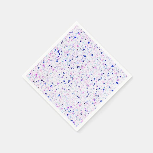 Elegant Retro Terrazzo Paars White Pattern Servet (Hoek)