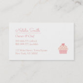 Elegant Retro Trio Cupcakes Visitekaartjes (Achterkant)