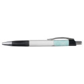 Elegant retro turquoise en grijs monogram patroon. pen (Bovenkant)