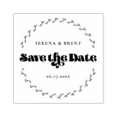 Elegant retro typografie Save the date Wreater Rubberstempel (Afrduk)