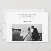 Elegant Retro Typography Photo Wedding Thank You (Achterkant)