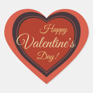 Elegant retro Valentijnsdag red vakantie CC0979 Hart Sticker