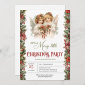 Elegant retro Victoriaans Angels Kerstfeest Kaart (Voorkant / Achterkant)