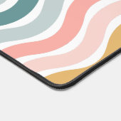 Elegant Retro Wavy Stripes Personalized Desk Mat (Hoek)