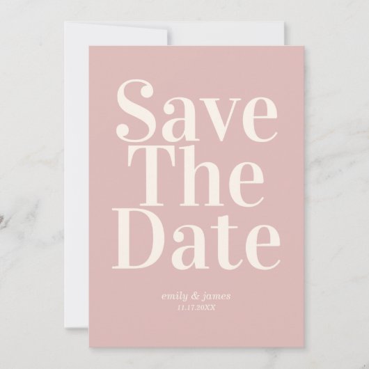 Elegant Retro Wedding Save the Date (Voorkant)