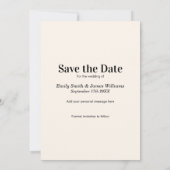 Elegant Retro Wedding Save the Date (Achterkant)