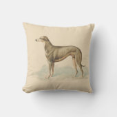 Elegant Retro Whippet Blush Pink Kussen (Voorkant)